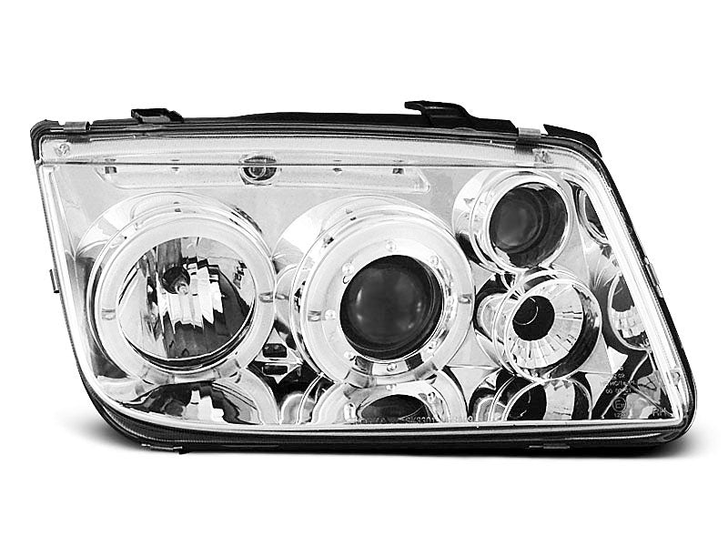 Tuning-Tec LED Angel Eyes Scheinwerfer für VW Bora 98-05 chrom