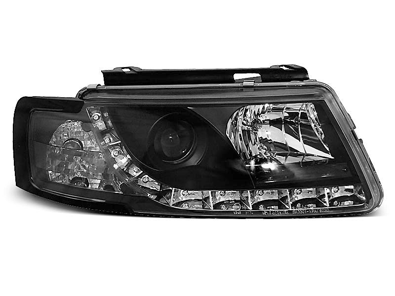 Tuning-Tec LED Tagfahrlicht Scheinwerfer für VW Passat 3B 96-00 schwarz