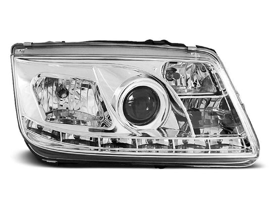 Tuning-Tec LED Tagfahrlicht Scheinwerfer für VW Bora 98-05 chrom