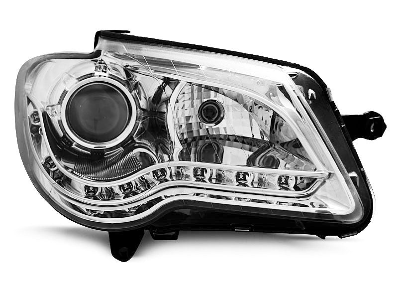 Tuning-Tec LED Tagfahrlicht Scheinwerfer für VW Touran 1T GP (Facelift) 06-10 chrom