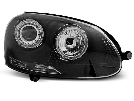 Tuning-Tec LED Angel Eyes Scheinwerfer für VW Golf 5 03-09 schwarz