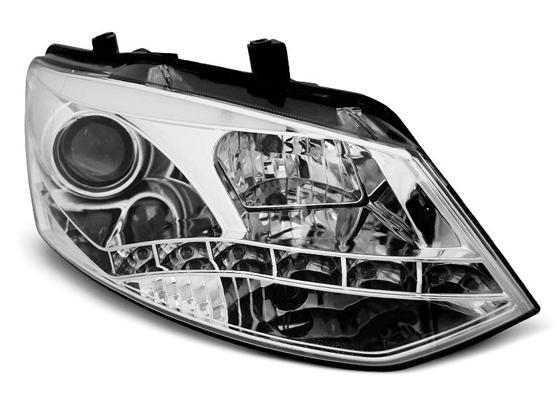Tuning-Tec LED Tagfahrlicht Scheinwerfer für VW Polo 6R 09-14 chrom