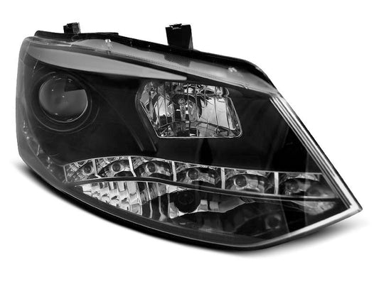 Tuning-Tec LED Tagfahrlicht Scheinwerfer für VW Polo 6R 09-14 schwarz