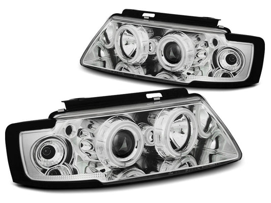 Tuning-Tec CCFL Angel Eyes Scheinwerfer für VW Passat 3B (B5) 96-00 chrom