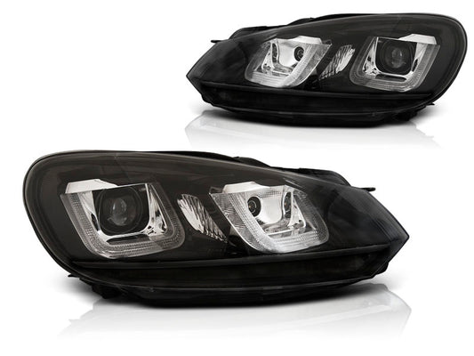 Tuning-Tec LED Tagfahrlicht Scheinwerfer für VW Golf 6 08-12 schwarz
