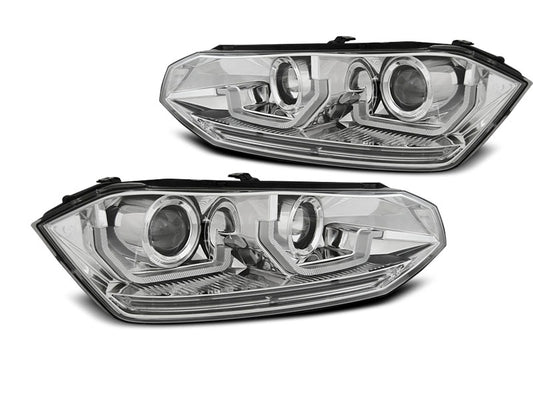 Tuning-Tec LED Scheinwerfer für VW Polo VI 2G 3/5 Türer ab 2017 chrom dynamisch