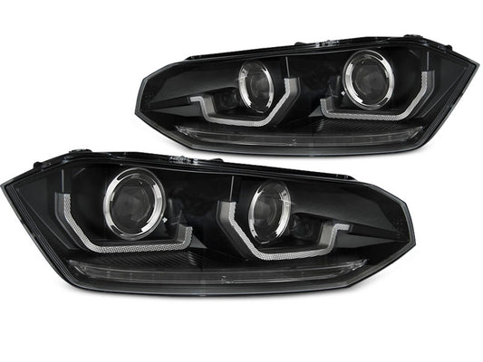 Tuning-Tec LED Scheinwerfer für VW Polo VI 2G 3/5 Türer ab 2017 schwarz dynamisch