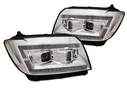 Tuning-Tec LED Tagfahrlicht Scheinwerfer für VW Crafter II ab 2017 chrom dynamisch