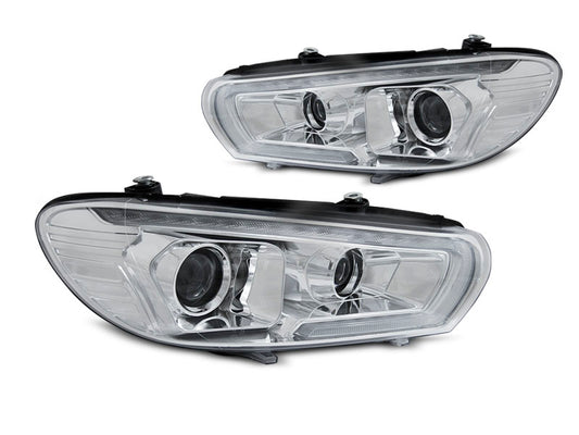 Tuning-Tec Xenon LED Tagfahrlicht Scheinwerfer für VW Scirocco III 08-14 chrom dynamisch