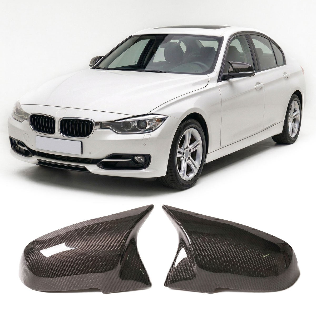 Spiegelabdeckungen Carbon-Optik Set passend für BMW 1/2/3/4er 2012-2019