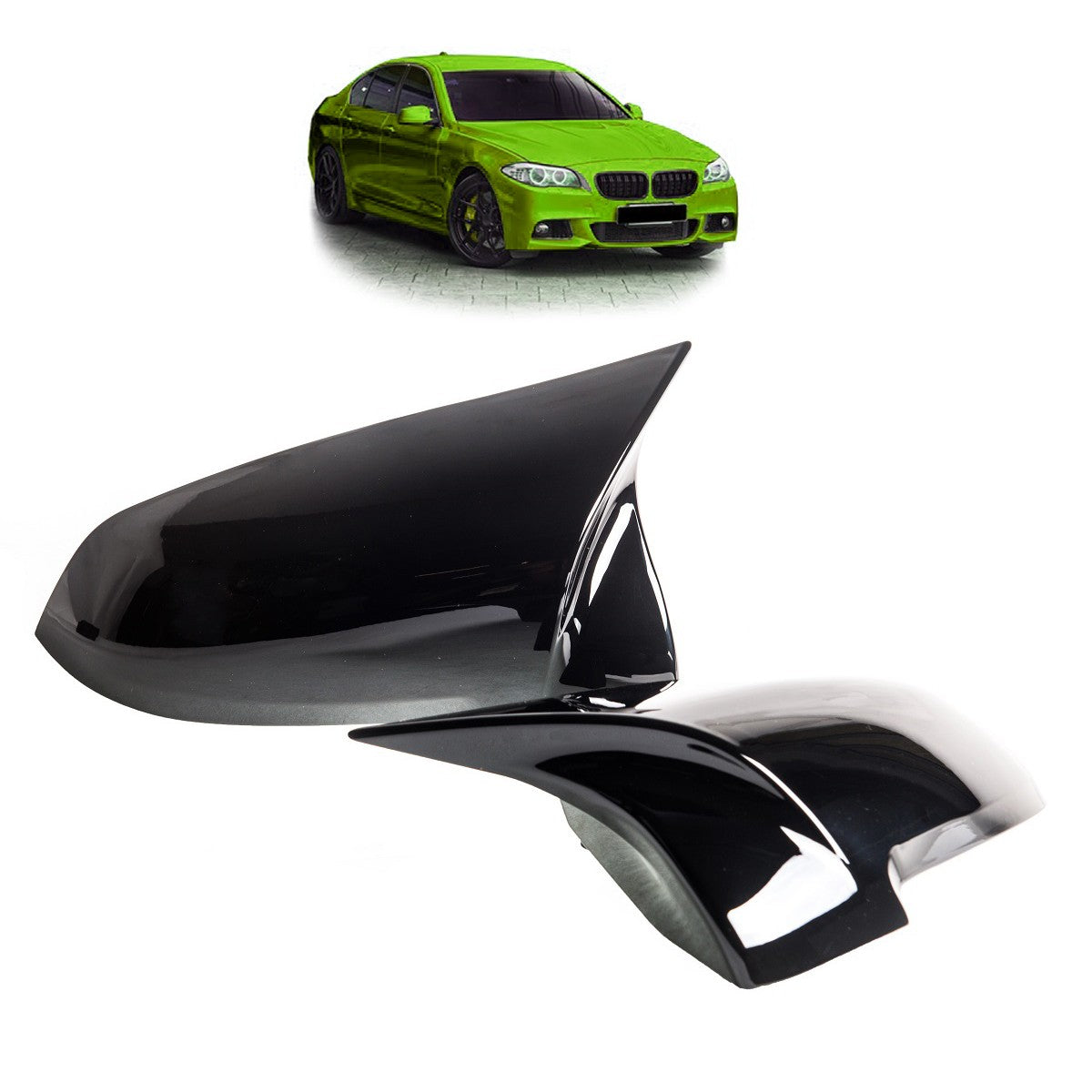 Spiegelabdeckungen Hochglanz Schwarz passend für BMW 5er F10 F11 2014-2017