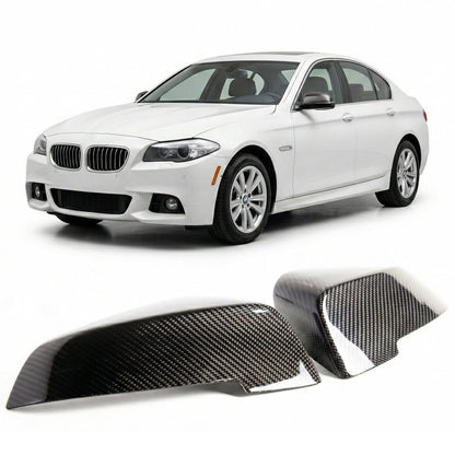 Seiten Spiegelabdeckungen Carbon-Optik Set passend für BMW 5 6 7er 2014-2017