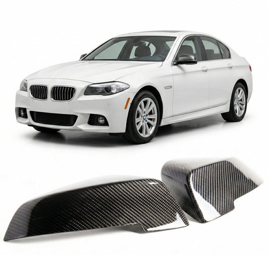 Seiten Spiegelabdeckungen Carbon-Optik Set passend für BMW 5 6 7er 2014-2017