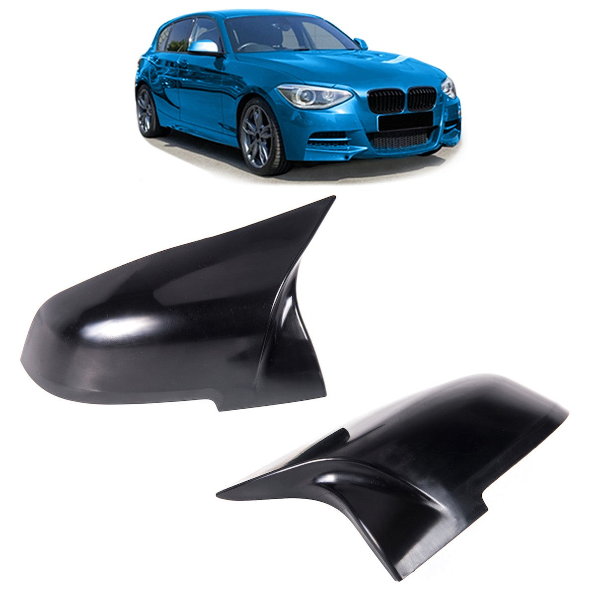 Seitenspiegelabdeckungen Set Unlackiert passend für BMW 1/2/3/4er 2012-2019