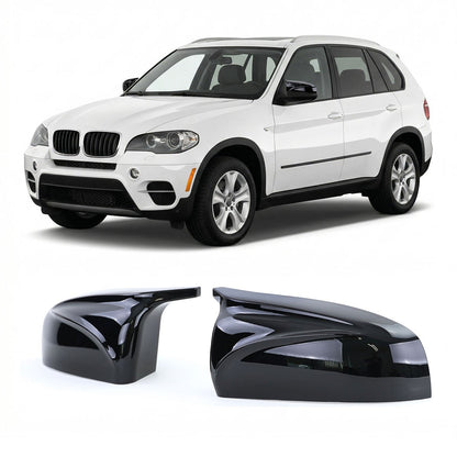 Spiegelabdeckungen Set Hochglanz Schwarz passend für BMW X5 E70 X6 E71 2007-2014