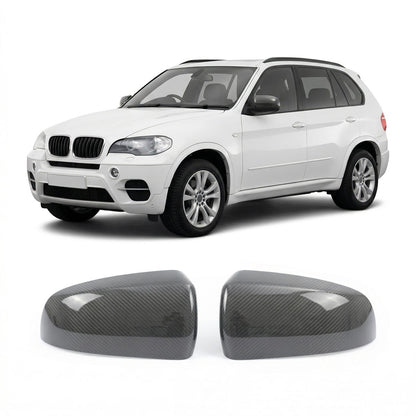 Carbonfaser Seitenspiegelabdeckungen Set passend für BMW X5 E70 X6 E71 E72 2007-2014