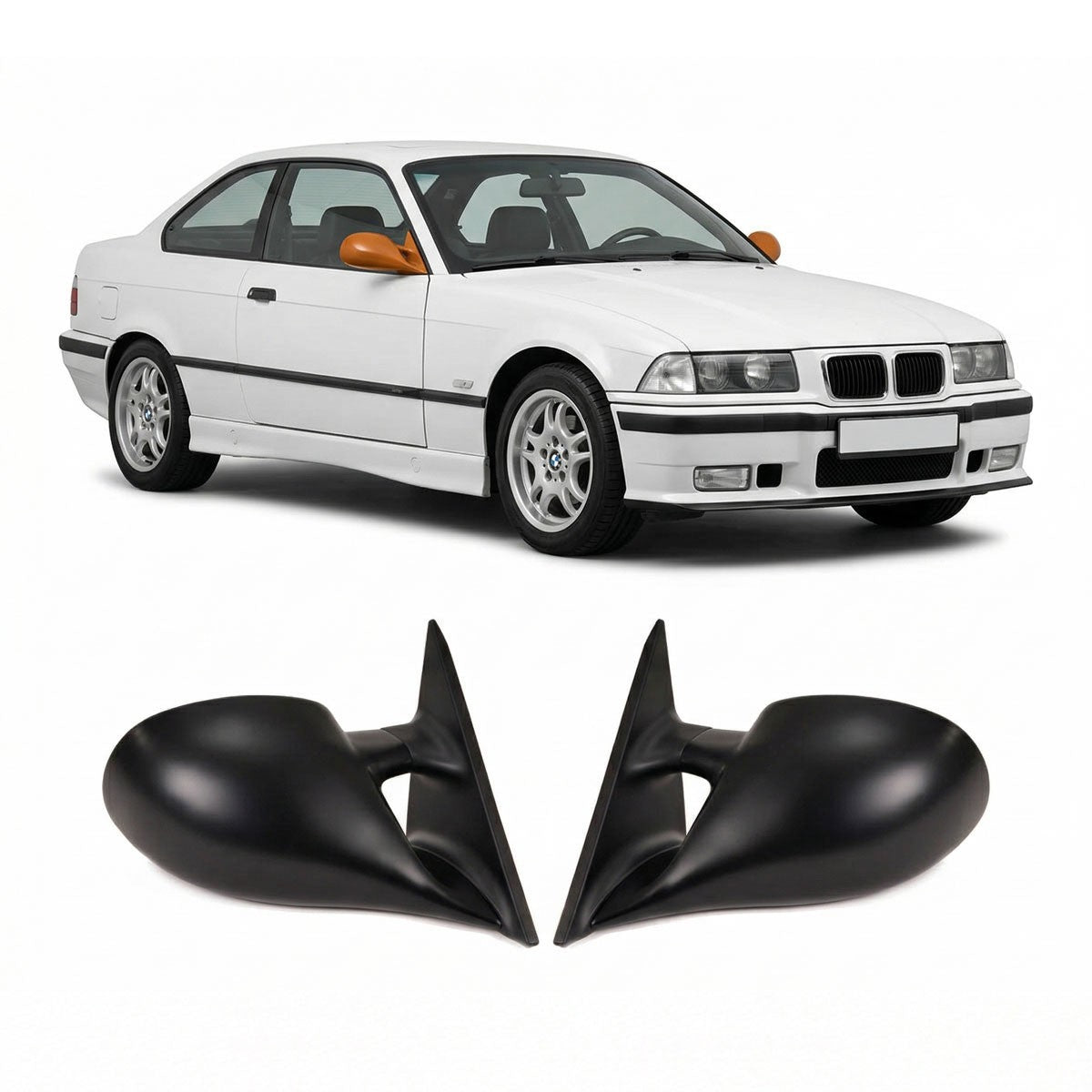 Seitenspiegel Set Elektrisch Beheizt passend für BMW 3er E36 Coupé/Cabrio 91-99