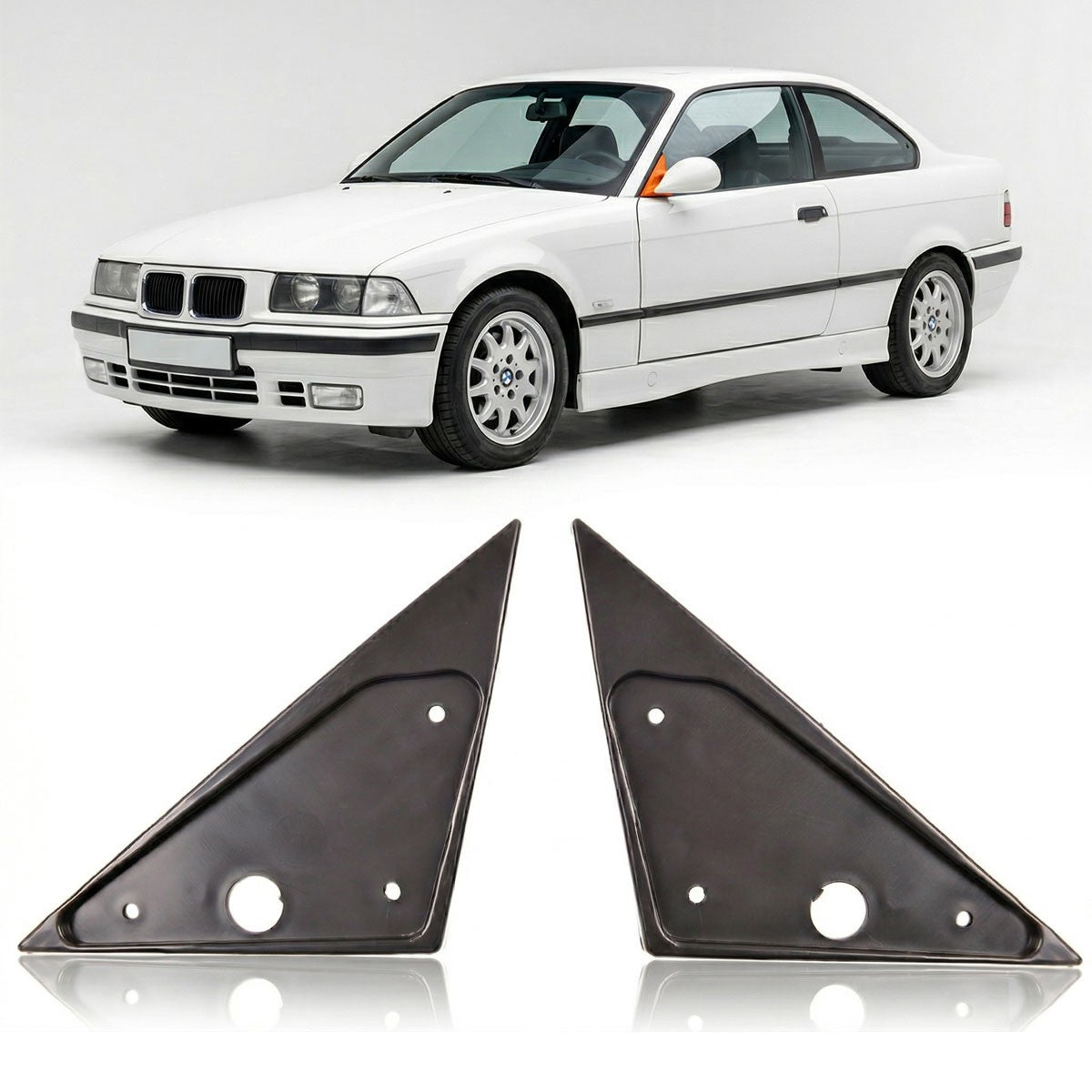 Rennspiegel Adapter Set passend für BMW 3er E36 Coupé/Conv 1991-1999