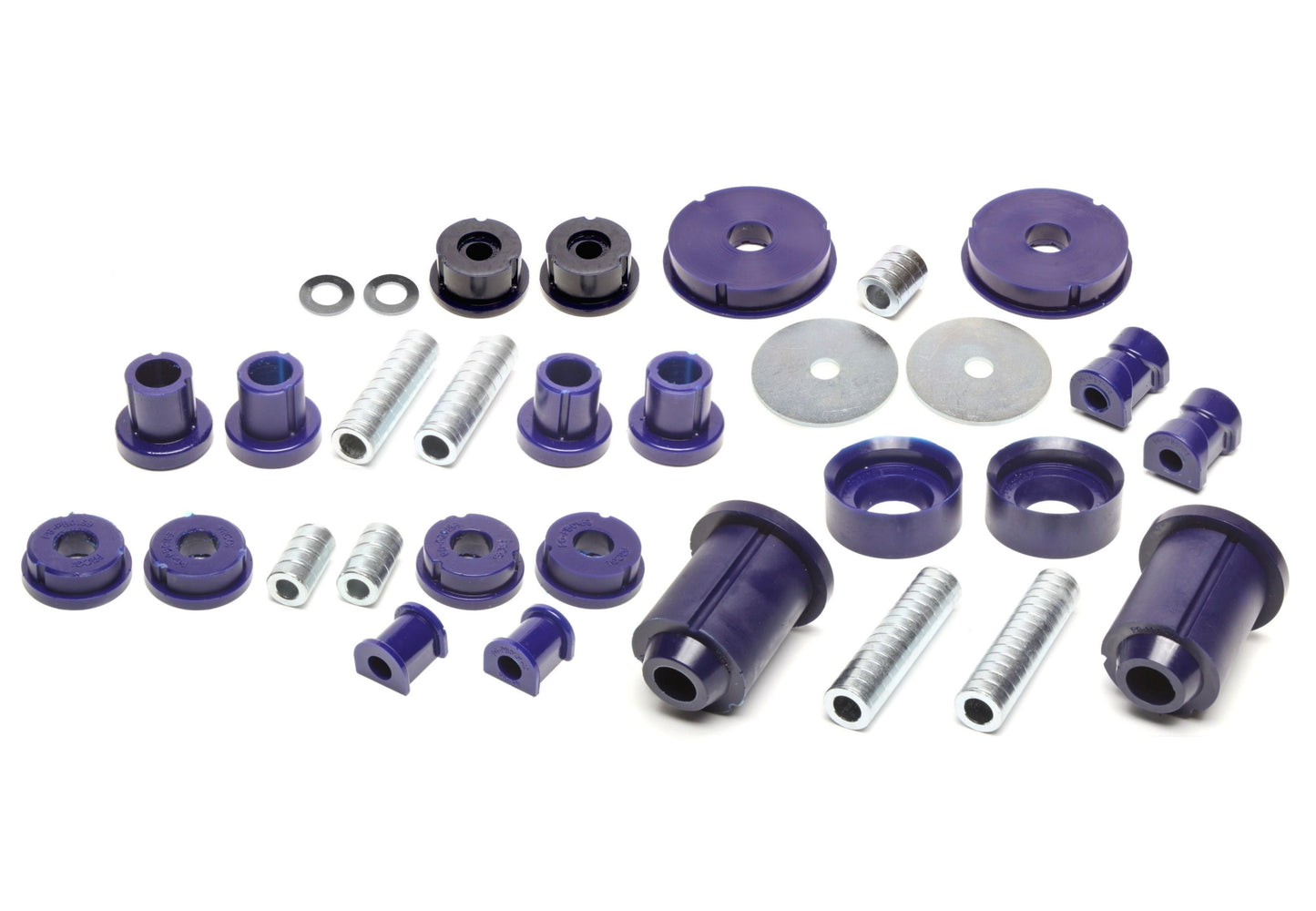 TA Technix PU-​Buchsen Kit 37-​teilig / Vorderachse+Hinterachse / Vorderachse mit Ø 21mm Stabi / Hinterachse mit Ø 18mm St...