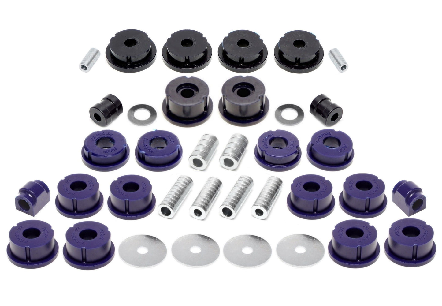 TA Technix PU-​Buchsen Kit 38-​teilig / Vorderachse+Hinterachse / Vorderachse mit Ø 23mm Stabi / Hinterachse mit Ø 20mm St...
