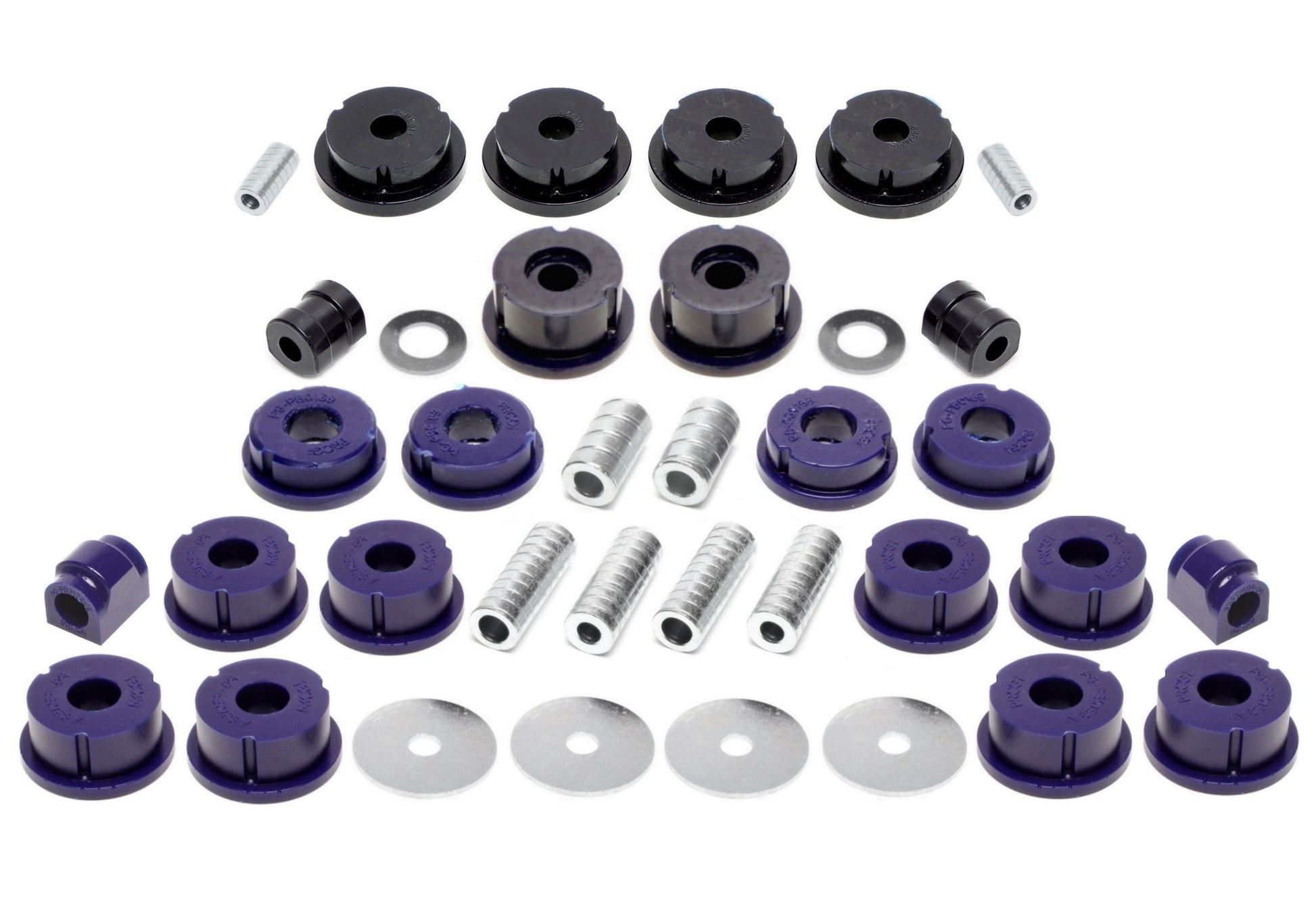 TA Technix PU-​Buchsen Kit 38-​teilig / Vorderachse+Hinterachse / Vorderachse mit Ø 23mm Stabi / Hinterachse mit Ø 20mm St...
