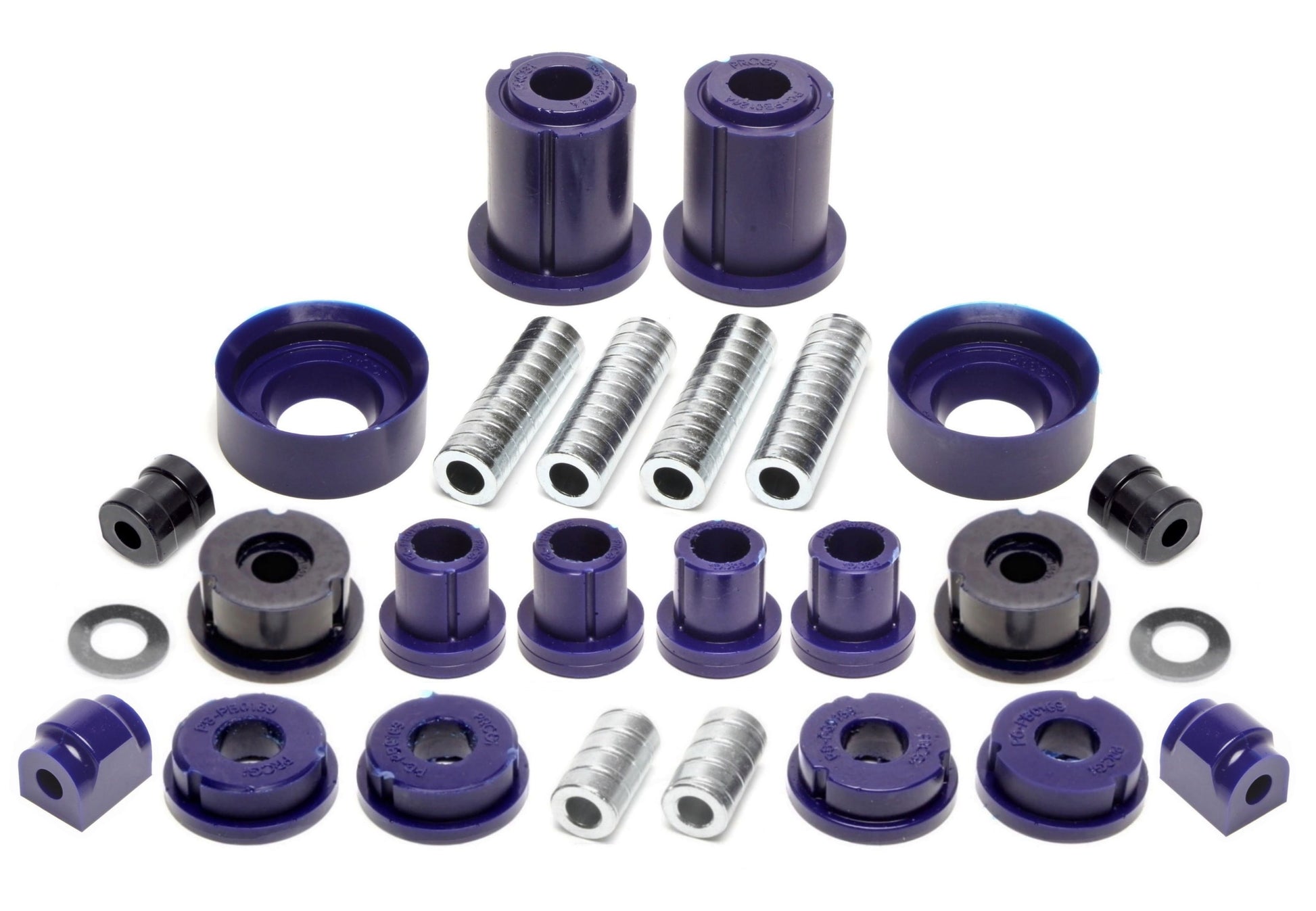 TA Technix PU-​Buchsen Kit 32-​teilig / Vorderachse+Hinterachse / Vorderachse mit Ø 24mm Stabi / Hinterachse mit Ø 18mm St...