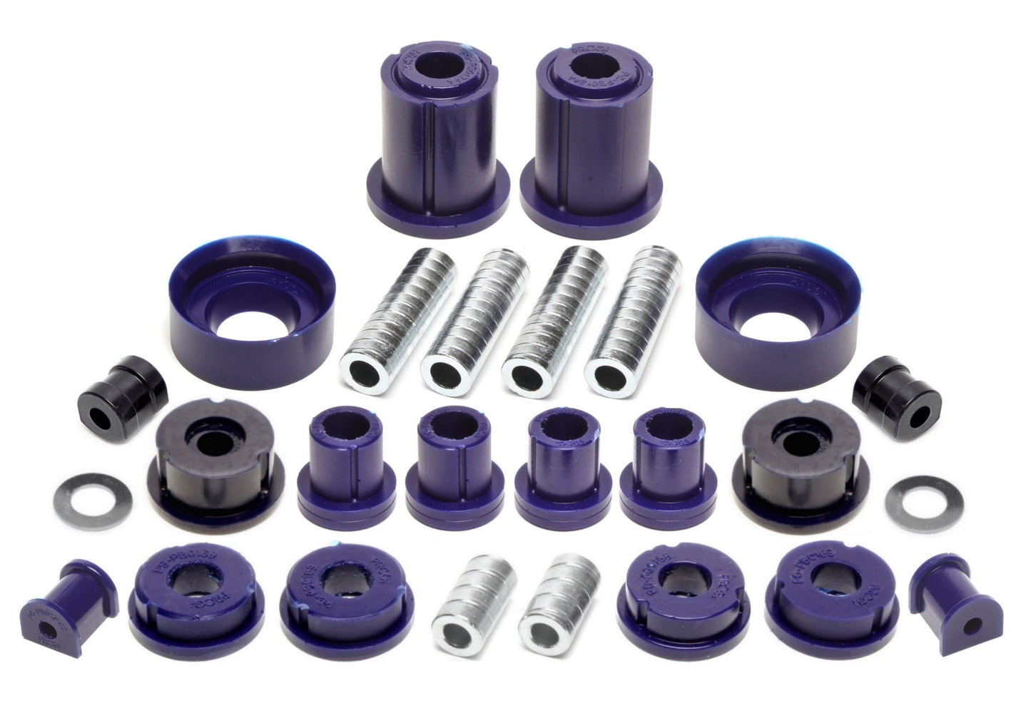 TA Technix PU-​Buchsen Kit 32-​teilig / Vorderachse+Hinterachse / Vorderachse mit Ø 25mm Stabi / Hinterachse mit Ø 18mm St...