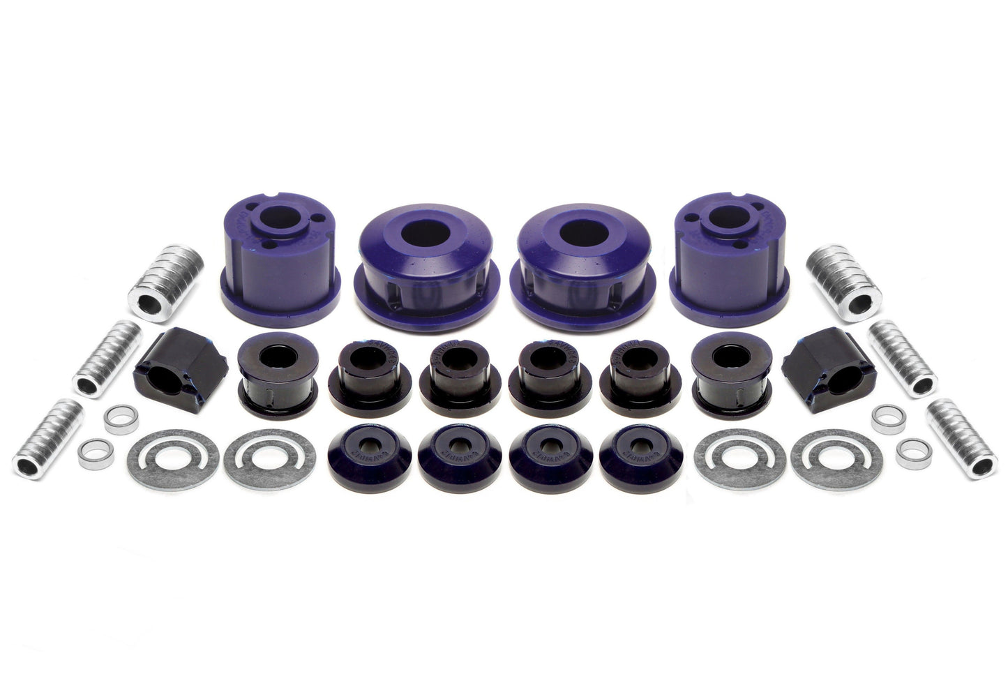TA Technix PU-​Buchsen Kit 30-​teilig / Vorderachse mit 20mm Stabi +Hinterachse Ø 58mm / passend für Seat Arosa (6H)/ VW L...