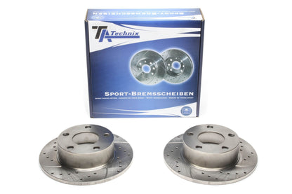 TA Technix Sport Bremsscheiben Satz Hinterachse passend für Audi 100/200/Quattro