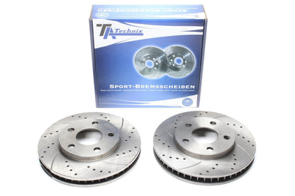 TA Technix Sport Bremsscheiben Satz Vorderachse passend für Buick Regal /Opel Sintra/ Pontiac Grand Prix, Trans Sport