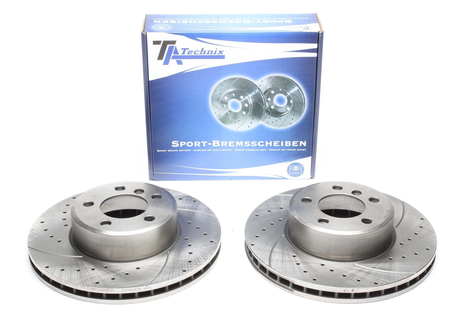 TA Technix Sport Bremsscheiben Satz Vorderachse passend für BMW 7er E65/E66 730i/730d/735i