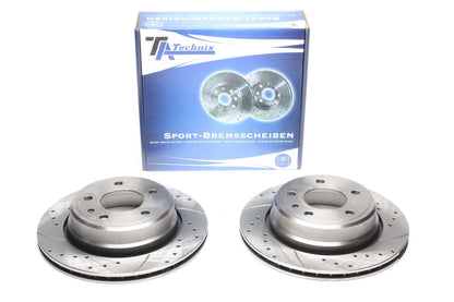 TA Technix Sport Bremsscheiben Satz Hinterachse passend für BMW 7er E32 740i/750i