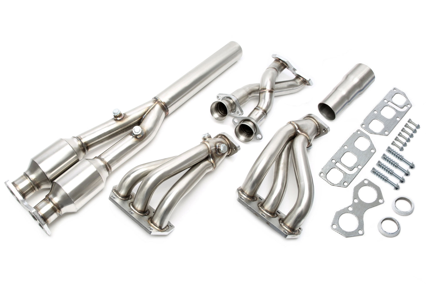 TA Technix Fächerkrümmer mit Y-​Pipe (Katersatz) passend für VW Golf IV R32, Audi TT 3.2 VR6
