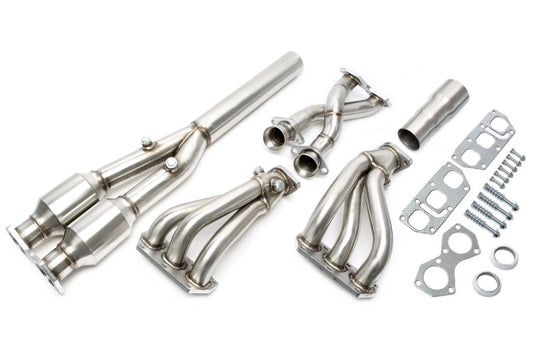 TA Technix Fächerkrümmer mit Y-​Pipe (Katersatz) passend für VW Golf IV R32, Audi TT 3.2 VR6