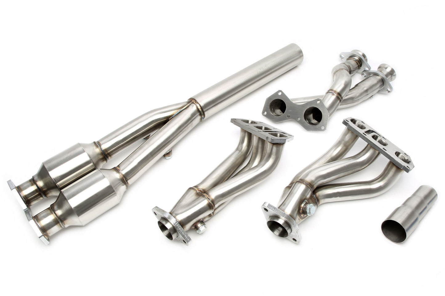 TA Technix Fächerkrümmer mit Y-​Pipe (Katersatz) passend für VW Golf IV R32, Audi TT 3.2 VR6