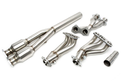 TA Technix Fächerkrümmer mit Y-​Pipe (Katersatz) passend für VW Golf IV R32, Audi TT 3.2 VR6