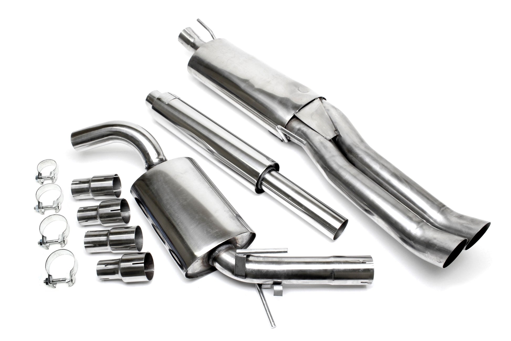 TA Technix Edelstahlanlage 2x76mm DTM passend für VW Golf III Variant, Vento