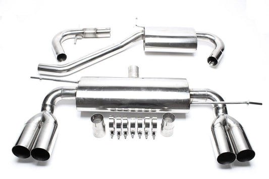TA Technix Duplex Edelstahlanlage Links+Rechts 2x76mm passend für Audi A3 8P/ VW Golf V 1K, Golf Plus 1KP
