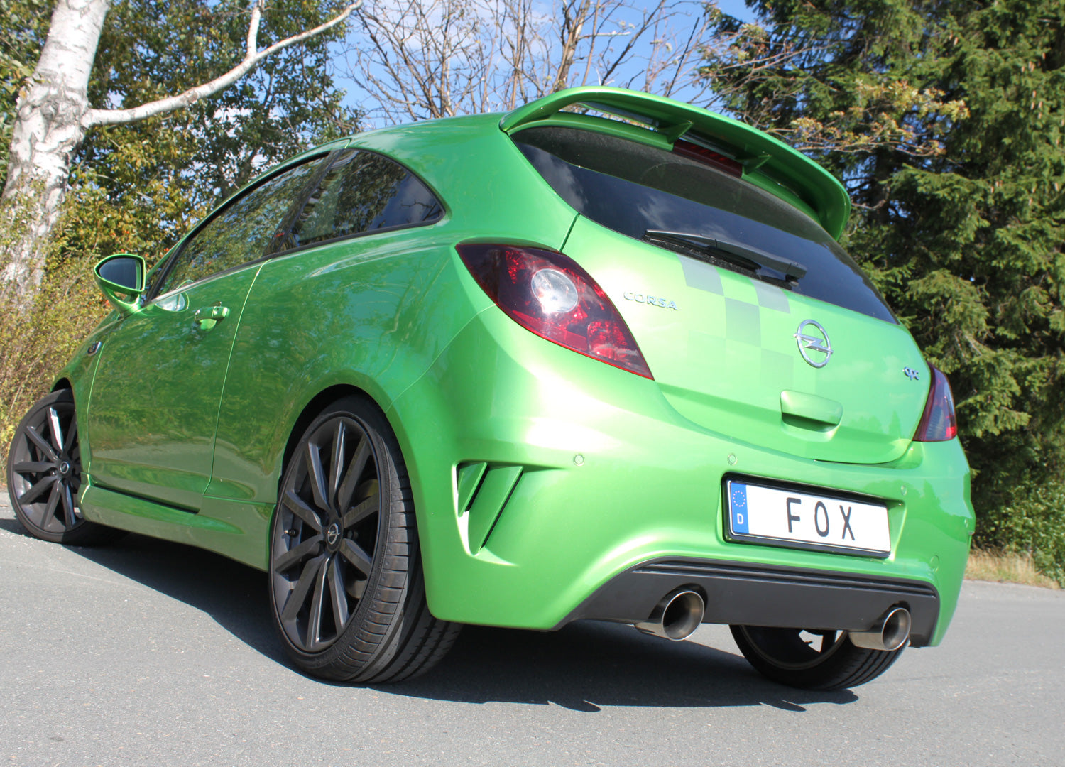 Opel Corsa D NRE Endschalldämpfer quer Ausgang rechts/links - 1x100 Typ 25 rechts/links