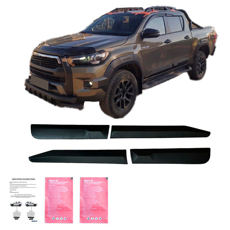 Oneway Karosserieverkleidung passend für Toyota Hilux 8.Gen. 2015- - Version 2 - Mattschwarz