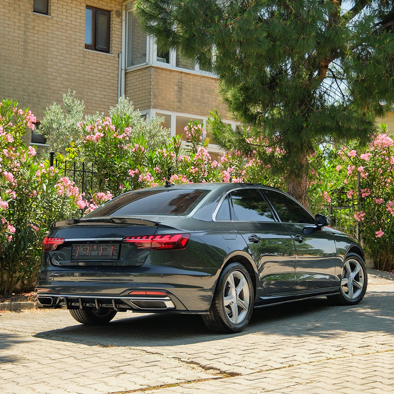 Oneway Kompletter Umbausatz passend für Audi A4 (B9) Limousine Facelift 2019-2024 - Schwarz glänzend
