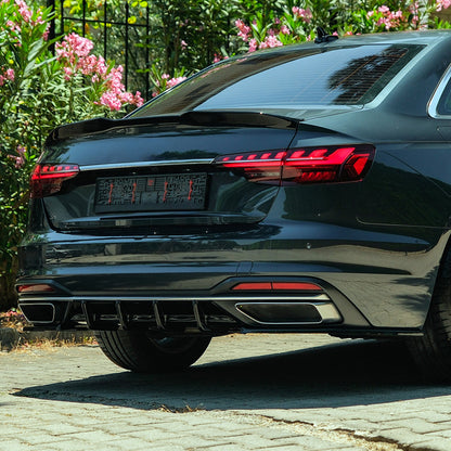 Oneway Kompletter Umbausatz passend für Audi A4 (B9) Limousine Facelift 2019-2024 - Schwarz glänzend