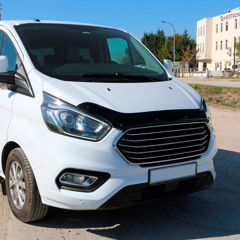 Oneway Motorhaubenschutz passend für Ford Transit Custom MK1 Facelift 2018-2023 - Schwarz glänzend