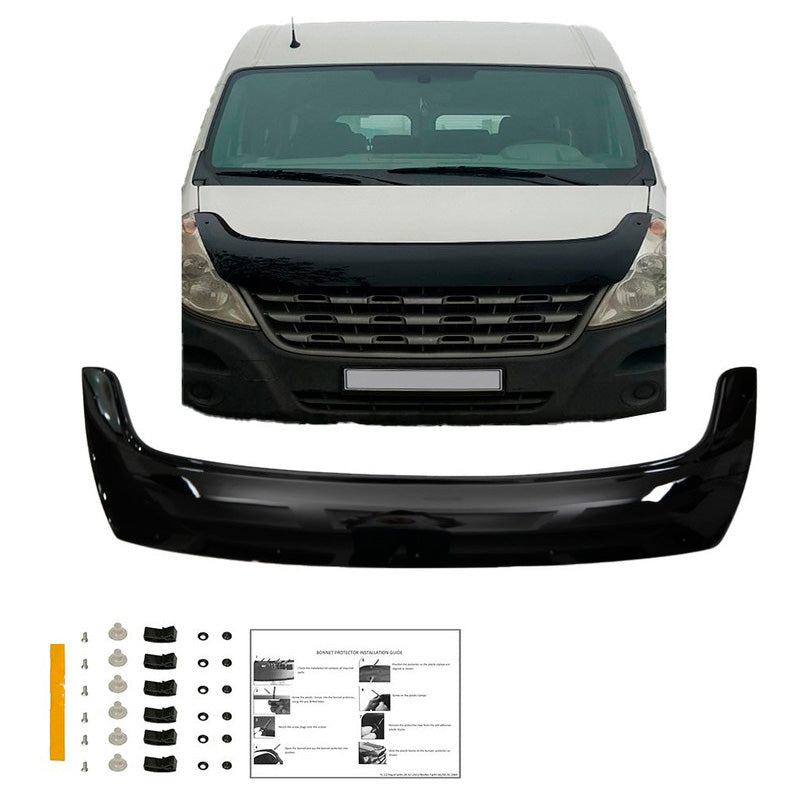 Oneway Motorhaubenschutz passend für Renault Master 3.Gen. 2010-2014 - Schwarz glänzend