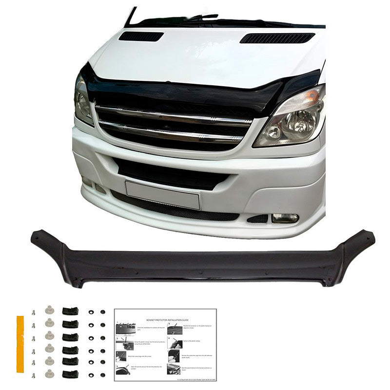 Oneway Motorhaubenschutz passend für Mercedes Sprinter W906 2006-2013 - Schwarz glänzend