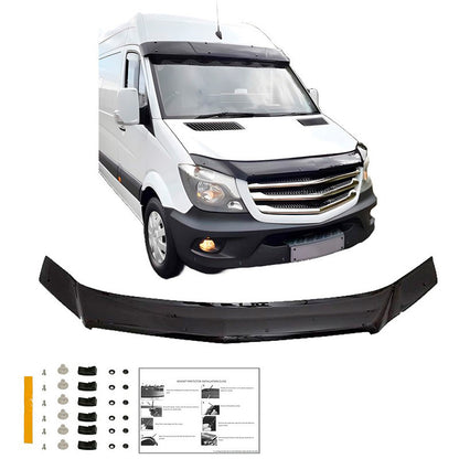 Oneway Motorhaubenschutz passend für Mercedes Sprinter W906 Facelift 2014-2018 - Schwarz glänzend