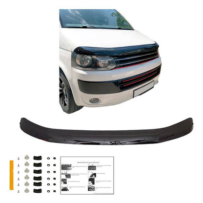 Oneway Motorhaubenschutz passend für Volkswagen Transporter T5.1 2010-2015 - Schwarz glänzend