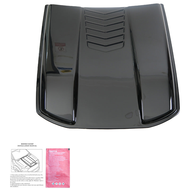 Oneway Motorhaubenhutze passend für Volkswagen Amarok MK1 2010-2022 & Nissan Navara D40 2005-2010 - Schwarz glänzend
