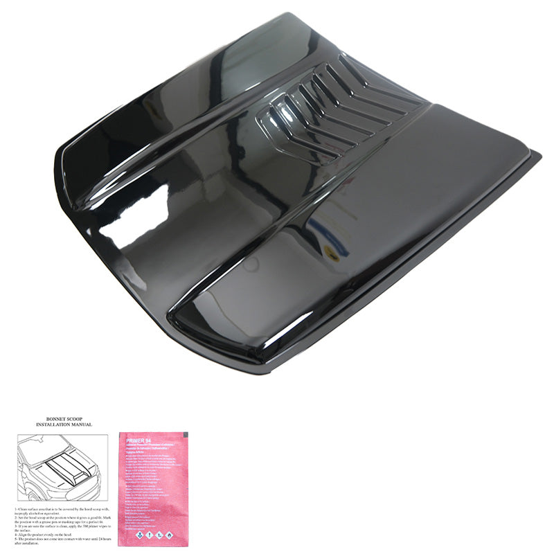Oneway Motorhaubenhutze passend für Volkswagen Amarok MK1 2010-2022 & Nissan Navara D40 2005-2010 - Schwarz glänzend