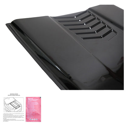 Oneway Motorhaubenhutze passend für Volkswagen Amarok MK1 2010-2022 & Nissan Navara D40 2005-2010 - Schwarz glänzend